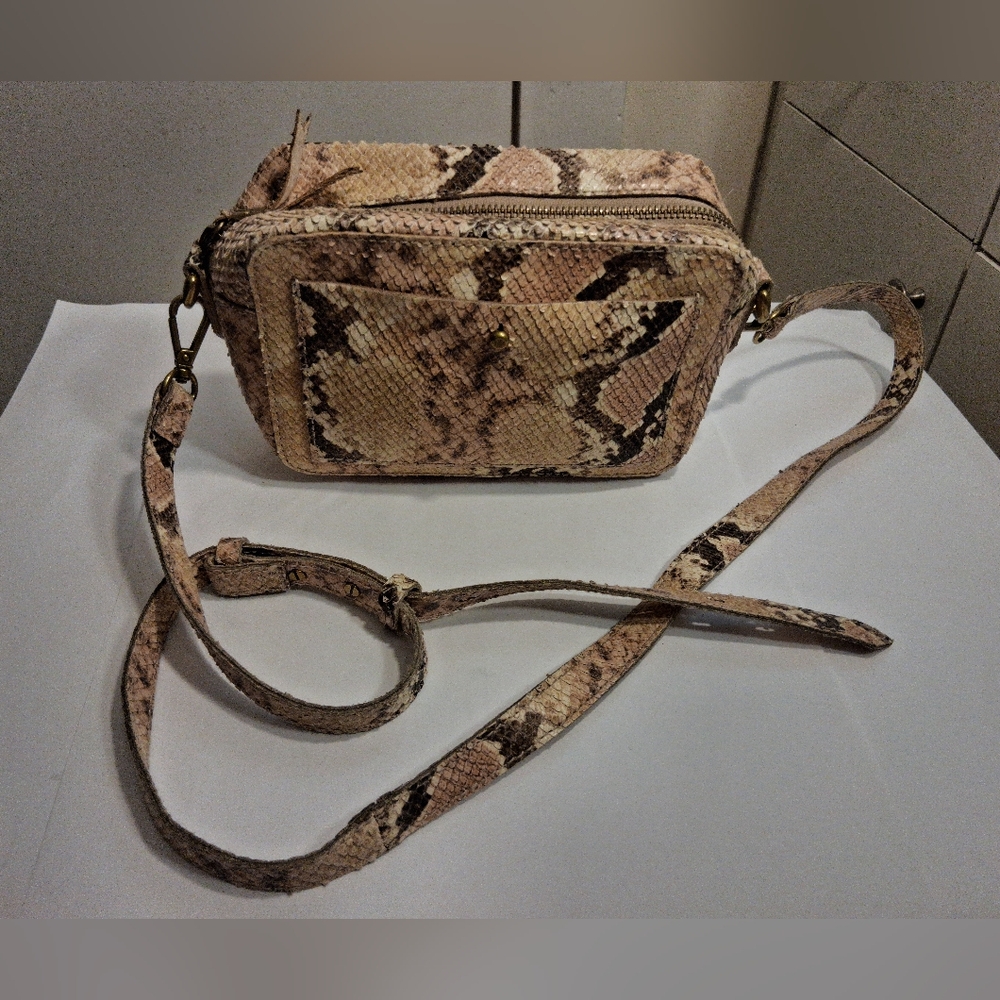 MADEWELL Crossbody Transport  Bag Snake Python  Embossed Leather Edition